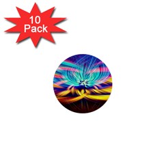 Colorful Chakra Lsd Spirituality 1  Mini Buttons (10 Pack)  by Pakrebo