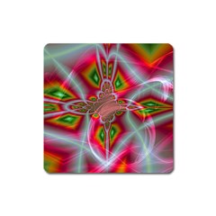 Fractal Art Pictures Digital Art Square Magnet by Pakrebo