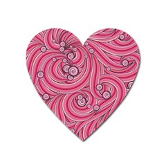 Pattern Doodle Design Drawing Heart Magnet by Pakrebo