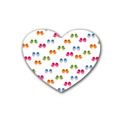 Tweet-hearts Pattern Heart Coaster (4 Pack)  by WensdaiAmbrose