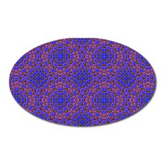 Tile Background Image Pattern Purple Blue Oval Magnet