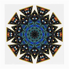 Fractal Tile Kaleidoscope Design Medium Glasses Cloth