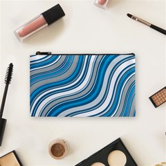 Blue Wave Surges On Cosmetic Bag (small) by WensdaiAmbrose