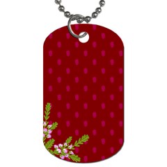 Vivid Burgundy & Heather Dog Tag (two Sides) by WensdaiAmbrose