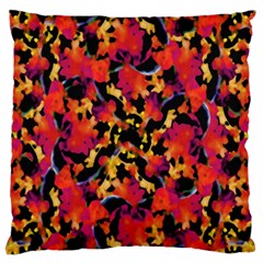 Red Floral Collage Print Design 2 Standard Flano Cushion Case (two Sides) by dflcprintsclothing