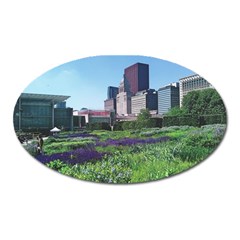 Lurie Garden Salvia River Oval Magnet by Riverwoman