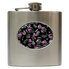 Flamingo Pattern Hip Flask (6 Oz)