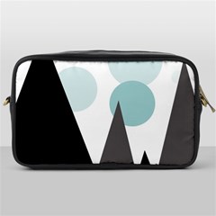 Geometric Landscape Toiletries Bag (one Side) by Valentinaart