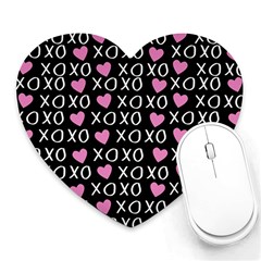 Xo Valentines Day Pattern Heart Mousepads