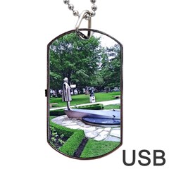 Shakespeare Garden Stratford Dog Tag Usb Flash (two Sides) by Riverwoman