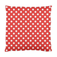 Red White Polka Dots Standard Cushion Case (two Sides)