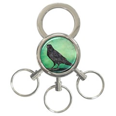 Raven - In Green - 3-ring Key Chains by WensdaiAmbrose