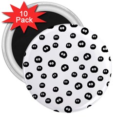 Totoro - Soot Sprites Pattern 3  Magnets (10 Pack)  by Valentinaart