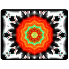 Abstract Kaleidoscope Colored Double Sided Fleece Blanket (large)  by Pakrebo