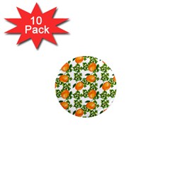 Citrus Tropical Orange White 1  Mini Magnet (10 Pack)  by snowwhitegirl