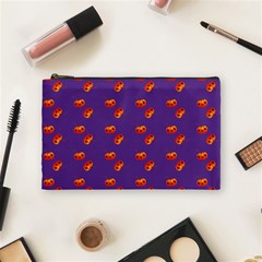 Kawaii Pumpkin Purple Cosmetic Bag (medium)