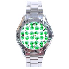 Kawaii Lime Jam Jar Pattern Stainless Steel Analogue Watch by snowwhitegirl