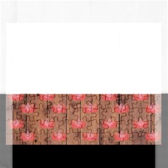 Zen Lotus Wood Wall Rectangular Jigsaw Puzzl by snowwhitegirl