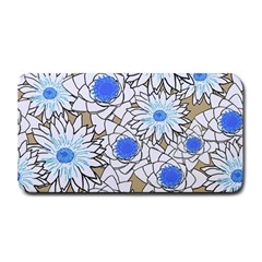 Vintage White Blue Flowers Medium Bar Mats by snowwhitegirl