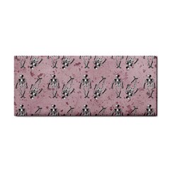 Skeleton Pink Background Hand Towel