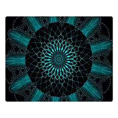 Ornament District Turquoise Double Sided Flano Blanket (large)  by Pakrebo