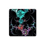 Fractal Colorful Abstract Aesthetic Square Magnet Front