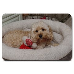 Cockapoo In Dog s Bed Large Doormat  by pauchesstore