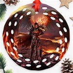 Fantasy Art Fire Heroes Heroes Of Might And Magic Heroes Of Might And Magic Vi Knights Magic Repost Round Filigree Ornament (Two Sides) Back