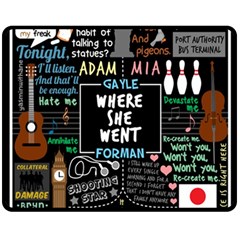 Book Quote Collage Double Sided Fleece Blanket (medium)  by Sudhe