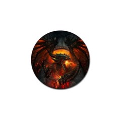 Dragon Legend Art Fire Digital Fantasy Golf Ball Marker (10 Pack)