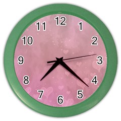 Lovely Hearts Color Wall Clock by lucia