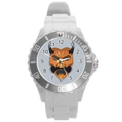 Mask India South Culture Round Plastic Sport Watch (l) by Sudhe