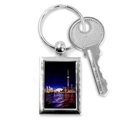 Toronto City Cn Tower Skydome Key Chains (rectangle)  by Sudhe