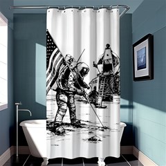 Apollo Moon Landing Nasa Usa Shower Curtain 36  X 72  (stall)  by Sudhe