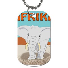 Africa Elephant Animals Animal Dog Tag (one Side) by Sudhe