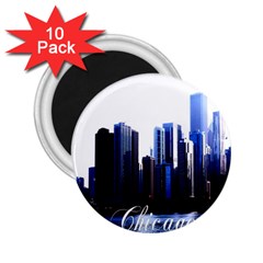 Abstract Of Downtown Chicago Effects 2 25  Magnets (10 Pack)  by Sudhe