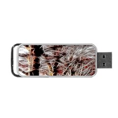 Autumn Fractal Forest Background Portable Usb Flash (two Sides) by Sudhe