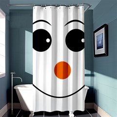 Happy Face With Orange Nose Vector File Shower Curtain 36  X 72  (stall)  by Sudhe