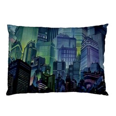 City Night Landmark Pillow Case by Sudhe