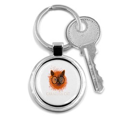 Cat Smart Design Pet Cute Animal Key Chains (round)  by Sudhe