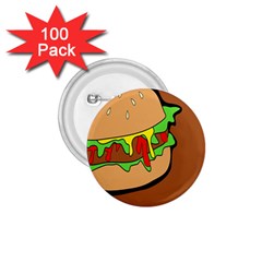 Burger Double 1 75  Buttons (100 Pack)  by Sudhe