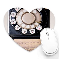 Vintage Payphone Heart Mousepads