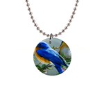 Loving Birds 1  Button Necklace Front