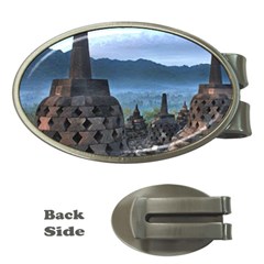 Borobudur Temple  Morning Serenade Money Clips (oval)  by Sudhe