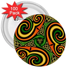 Celtic Celts Circle Color Colors 3  Buttons (100 Pack) 