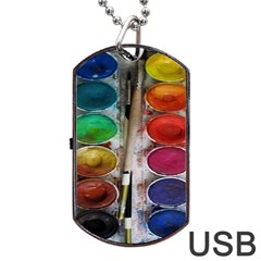 Paint Box Dog Tag Usb Flash (one Side) by Sudhe