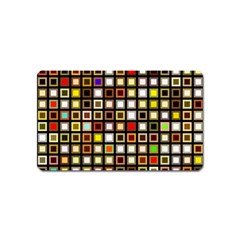 Squares Colorful Texture Modern Art Magnet (name Card)