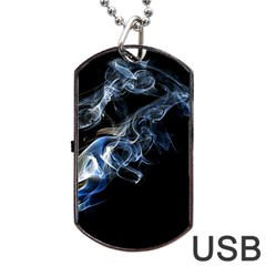 Smoke Flame Dynamic Wave Motion Dog Tag Usb Flash (two Sides) by Sudhe