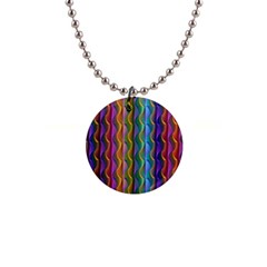 Background Wallpaper Psychedelic 1  Button Necklace