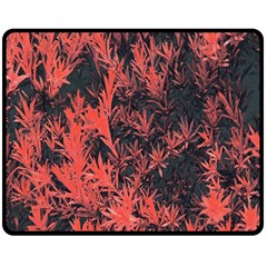 Orange Etched Background Fleece Blanket (medium) 